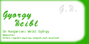 gyorgy weibl business card